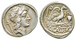 Roman Republic, L. Cassius Longinus, Denarius, 60-63 BC, AG 3.7 g.
Ref : Crawford 428/3
VF/XF