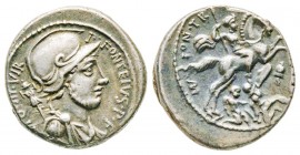 Roman Republic, P. Fonteius Capito, Denarius, 55 BC, AG 3.9 g.
Ref : Crawfor 429/1
XF