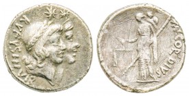 Roman Republic, Manius Cordius Rufus, Denarius, 46 BC, AG 3.50 g.
Ref : Crawford 463/1b
VF