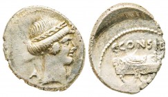 Roman Republic, C. Considius Paetus, Denarius, 46 BC, AG 3.80 g.
Ref : Crawford 465/2a
XF