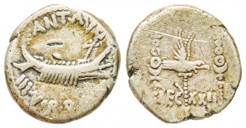 Marc Antonius, Denarius, 32- 31 BC, AG 3.41 g.
Ref : Crawford 544/37, Syd. 1244 ...