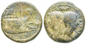Octavian, with Divus Julius Caesar, Dupondius, Vienna, 36 BC, AE 18.94 g.
Ref : RPC I 517, RIC I 158
VF