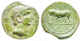 Gallia, Bronze (Quadrans), Reims, 10-8 BC, AE 2.54 g.
Ref : RPC 506 
XF