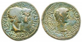 Thracian Kingdom, Rhoemetalces I, with Augustus, Bronze, 11 BC, AE 8.3 g.
Ref : RPC 1711
VF