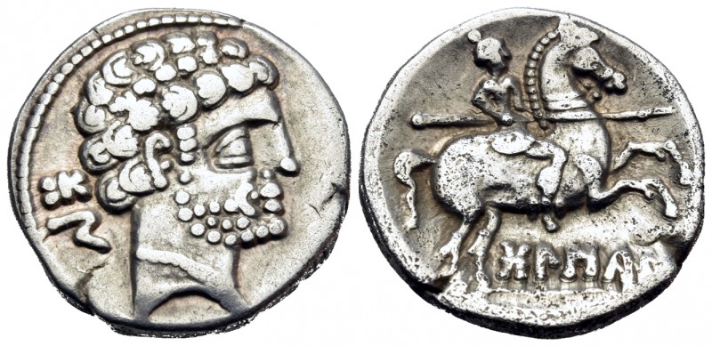 SPAIN. Bolskan - Osca. Circa 150-100 BC. Denarius (Silver, 18 mm, 4.06 g, 12 h)....