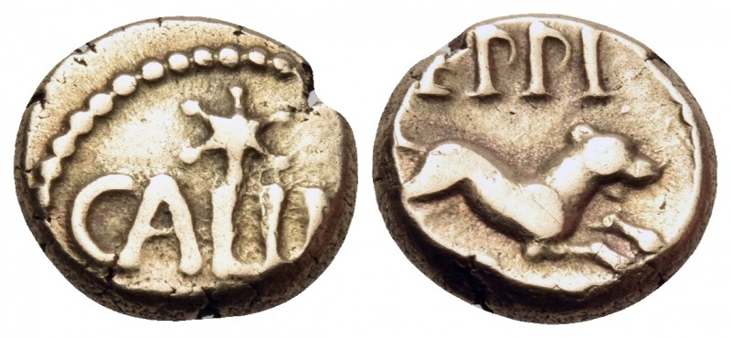 CELTIC, Britain. Atrebates & Regni. Eppillus, circa 10 BC-AD 10. 1/4 Stater (Gol...