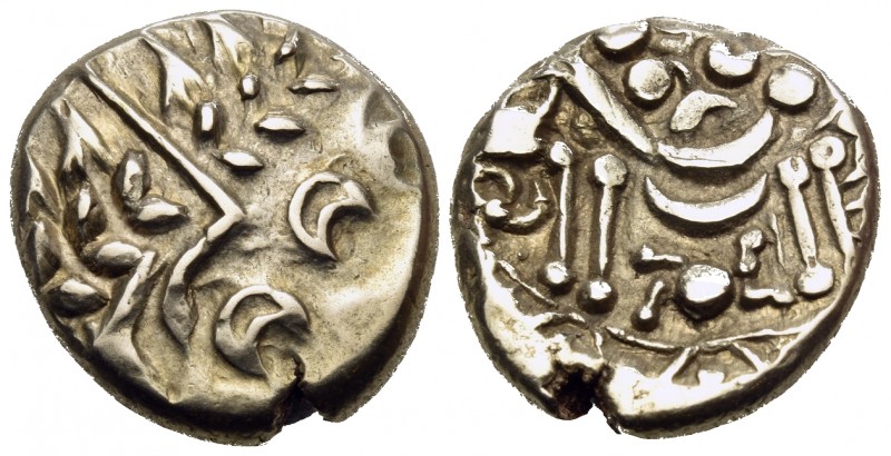 CELTIC BRITAIN. Belgae(?). Circa 60-20 BC. Stater (Gold, 16 mm, 6.13 g, 1 h), Ch...