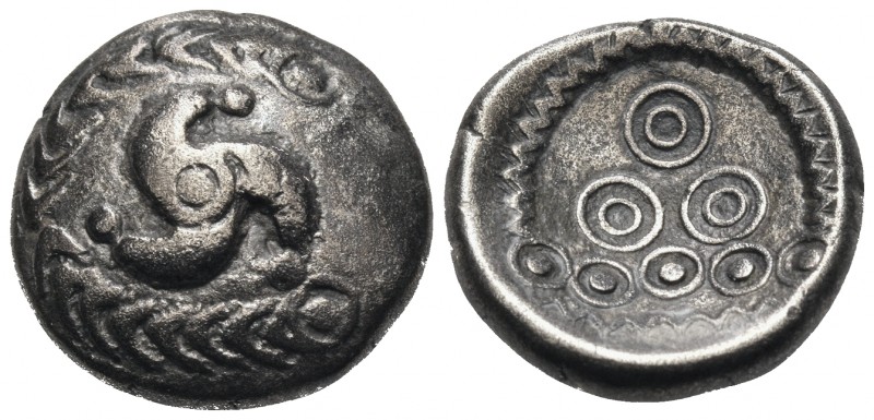 CELTIC, Central Europe. Vindelici. Early 1st century BC. Stater (Billon, 16.5 mm...