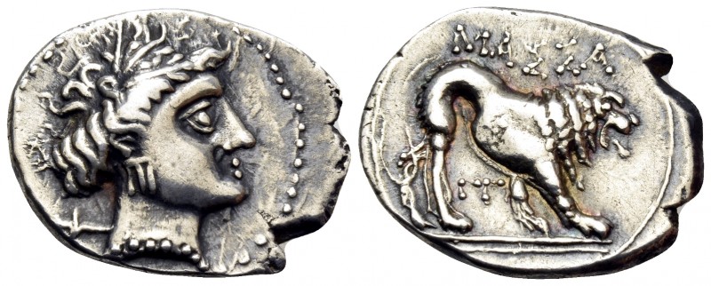 GAUL. Massalia. Circa 200-150 BC. Drachm (Silver, 17 mm, 2.73 g, 5 h). Bust of A...