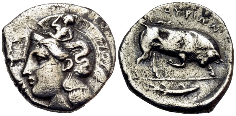 LUCANIA. Thourioi. Circa 400-350 BC. Didrachm or nomos (Silver, 22 mm, 7.26 g, 9...