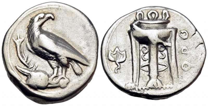 BRUTTIUM. Kroton. Circa 425-350 BC. Stater (Silver, 22.5 mm, 7.79 g, 2 h). Eagle...