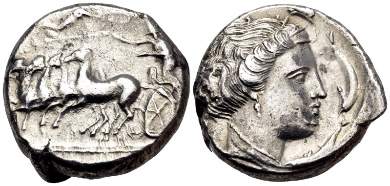 SICILY. Panormos (as Ziz). Circa 400-390 BC. Tetradrachm (Silver, 22.5 mm, 16.60...