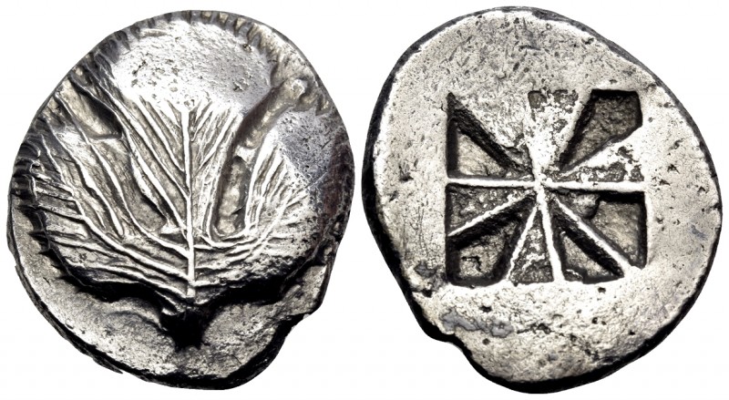 SICILY. Selinos. Circa 540-515 BC. Didrachm (Silver, 22 mm, 8.64 g, 12 h). Selin...