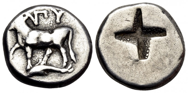 THRACE. Byzantion. Circa 387/6-340 BC. Hemidrachm (Silver, 12 mm, 2.48 g, 4 h). ...