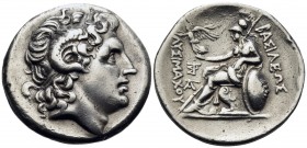 KINGS OF THRACE. Lysimachos, 305-281 BC. Tetradrachm (Silver, 30 mm, 16.66 g, 12 h), struck in an uncertain, probably Balkan (Byzantion?), mint, circa...