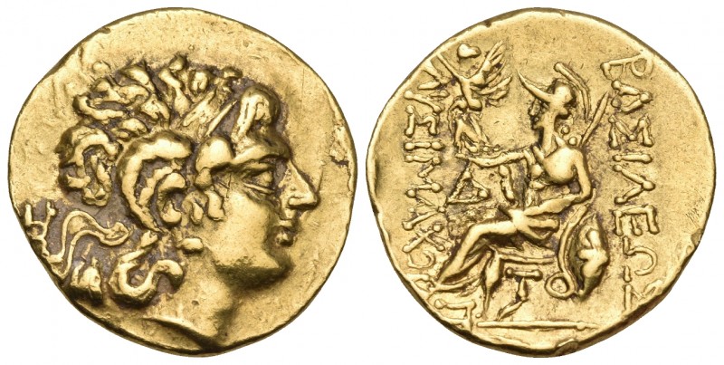 KINGS OF THRACE. Lysimachos, 305-281 BC. Stater (Gold, 20 mm, 8.35 g, 12 h), str...