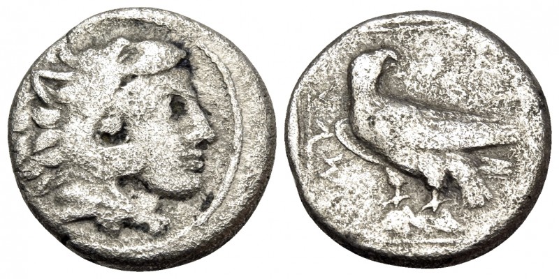 KINGS OF MACEDON. Amyntas III, 393-370/69 BC. Triobol (Silver, 13 mm, 1.72 g, 5 ...