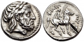 KINGS OF MACEDON. Philip II, 359-336 BC. Tetradrachm (Silver, 22 mm, 14.31 g, 9 h), struck posthumously under Kassander, Amphipolis, 316-311. Laureate...