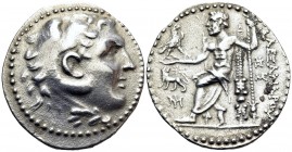 KINGS OF MACEDON. Alexander III ‘the Great’, 336-323 BC. Tetradrachm (Silver, 32.5 mm, 16.74 g, 12 h), Miletos, c. 190-165. Head of Herakles to right,...