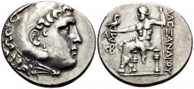 KINGS OF MACEDON. Alexander III ‘the Great’, 336-323 BC. Tetradrachm (Silver, 31 mm, 16.34 g, 10 h), struck posthumously, Aspendos, year KB = 22 = 191...