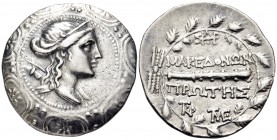 MACEDON (ROMAN PROTECTORATE), Republican period. First Meris. Circa 167-149 BC. Tetradrachm (Silver, 32.5 mm, 16.72 g, 12 h), Amphipolis. Diademed and...