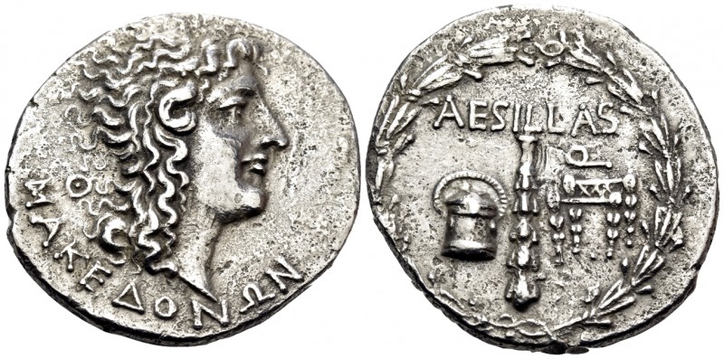 MACEDON (ROMAN PROVINCE). Aesillas, quaestor, circa 95-70 BC. Tetradrachm (Silve...