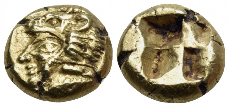 IONIA. Erythrai. Circa 550-500 BC. Hekte (Electrum, 10 mm, 2.59 g). Head of Hera...