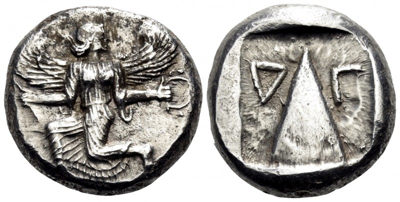 CARIA. Kaunos. Circa 410-390 BC. Stater (Silver, 21.5 mm, 11.64 g, 3 h). Winged ...