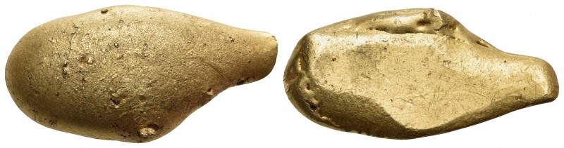 ASIA MINOR. Uncertain mint. 6th century BC. Ingot (Gold, 20 mm, 7.05 g). Rev. Sm...