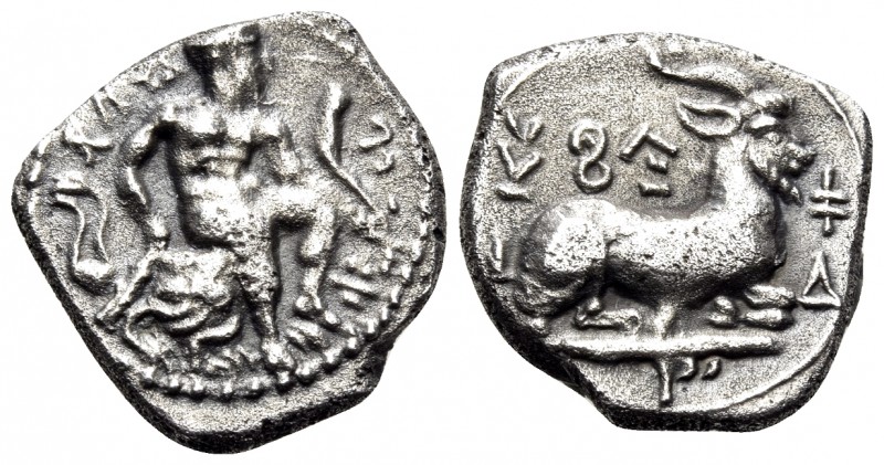 CYPRUS. Salamis. Evagoras I, circa 411-374 BC. Tetrobol (Silver, 16.5 mm, 3.08 g...