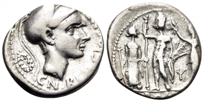 Cn. Blasio Cn.f, 112-111 BC. Denarius (Silver, 18 mm, 3.83 g, 5 h), Rome. CN · B...