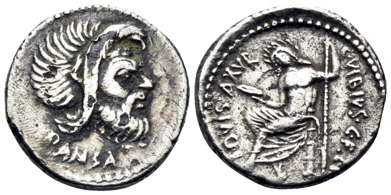 C. Vibius C.f. C.n. Pansa Caetronianus, 48 BC. Denarius (Silver plated bronze, 1...