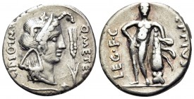 Q. Caecilius Metellus Pius Scipio and Eppius, 47-spring 46 BC. Plated Denarius (Silver, 18 mm, 3.81 g, 10 h), military mint traveling with Scipio in A...