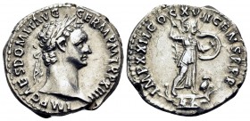 Domitian, 81-96. Denarius (Silver, 19 mm, 3.55 g, 6 h), Rome, 95. IMP CAES DOMIT AVG GERM P M TR P XIII Laureate head of Domitian to right. Rev. IMP X...