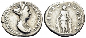 Matidia, Augusta,112-119. Denarius (Silver, 19 mm, 3.23 g, 6 h), struck under Trajan, Rome, 112-117. MATIDIA AVG DIVAE MARCIANAE F Draped bust of Mati...