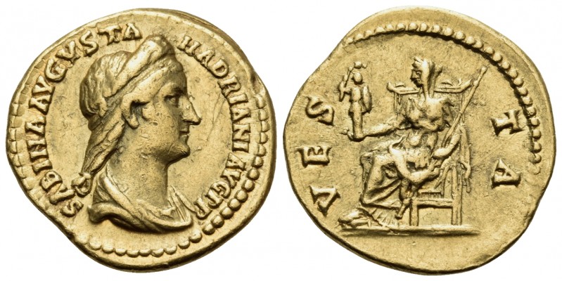 Sabina, Augusta, 128-136/7. Aureus (Gold, 21 mm, 7.18 g, 7 h), struck under Hadr...