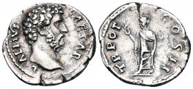 Aelius, Caesar, 136-138. Denarius (Silver, 18 mm, 2.66 g, 5 h), Rome, 137. L AELIVS CAESAR Bare head of Aelius to right. Rev. TR POT COS II Spes advan...