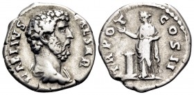Aelius, Caesar, 136-138. Denarius (Silver, 17 mm, 3.11 g, 6 h), struck under Hadrian, Rome, 137. L AELIVS CAESAR Bare-headed and draped bust of Aelius...