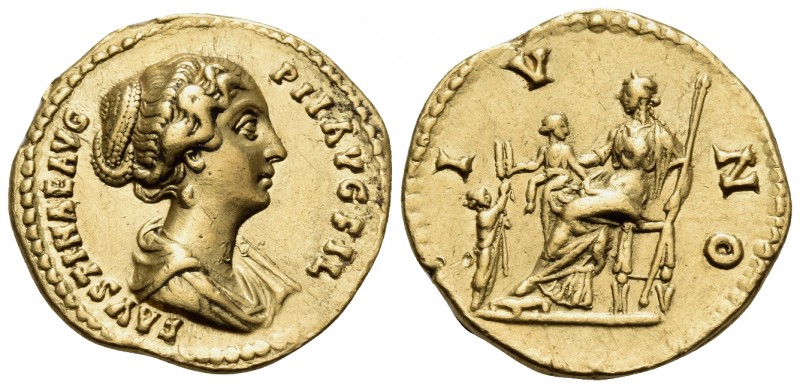 Faustina Junior, Augusta, AD 147-175. Aureus (Gold, 20 mm, 7.17 g, 6 h), Rome, s...