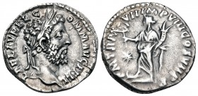 Commodus, 177-192. Denarius (Silver, 17.5 mm, 3.03 g, 12 h), struck shortly before his assassination, Rome, 192. L AEL AVREL COMM AVG P FEL Laureate h...