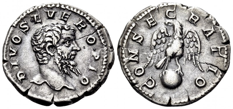 Divus Septimius Severus, died 211. Denarius (Silver, 19 mm, 3.30 g, 6 h), struck...