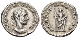 Macrinus, 217-218. Denarius (Silver, 19.5 mm, 3.55 g, 7 h), Rome, 218. IMP C M OPEL SEV MACRINVS AVG Laureate and cuirassed bust of Macrinus to right....