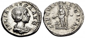 Julia Maesa, Augusta, 218-224/5. Denarius (Silver, 19 mm, 3.46 g, 12 h), struck under her grandson, Elagabalus, Rome, 220-222. IVLIA MAESA AVG Draped ...