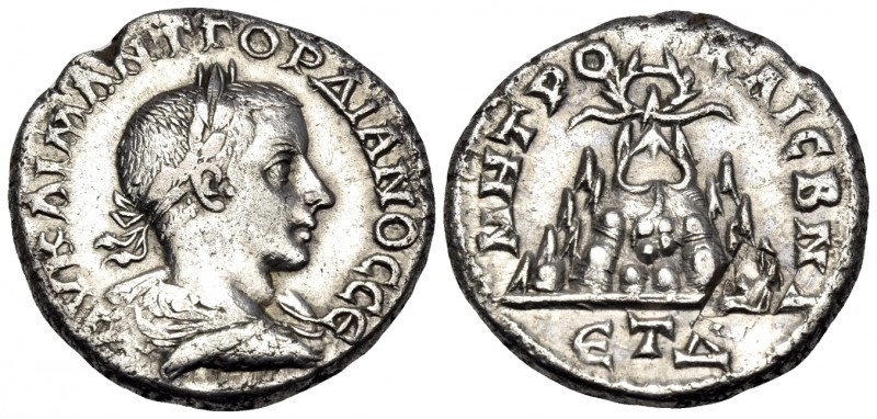 CAPPADOCIA. Caesarea. Gordian III, 238-244. Tridrachm (Silver, 23 mm, 9.59 g, 12...