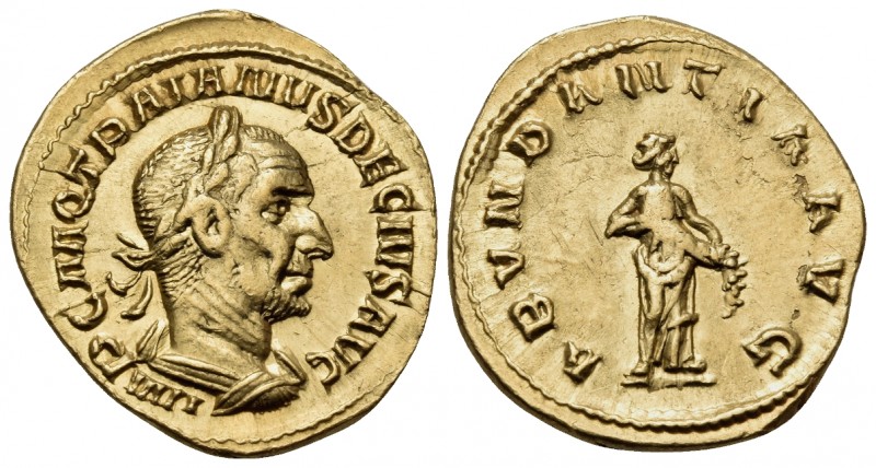 Trajan Decius, 249-251. Aureus (Gold, 20 mm, 4.35 g, 7 h), Rome, 250. IMP C M Q ...