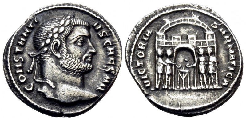 Constantius I, as Caesar, 293-305. Argenteus (Silver, 18 mm, 3.20 g, 6 h), Sisci...