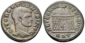 Divus Romulus, died 309. Follis (Bronze, 25 mm, 7.97 g, 11 h), struck under his father Maxentius, Rome, 3rd officina (T), 308-310. DIVO ROMVLO N V BIS...