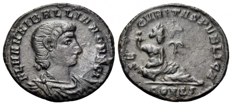 Hannibalianus, Rex Regum, 335-337. Follis (Bronze, 16.5 mm, 1.40 g, 6 h), Consta...