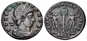 Delmatius, Caesar, 335-337. Follis (Bronze, 16 mm, 1.61 g, 1 h), struck under Constantine I, Siscia, 2nd officina (B), 335-336. FL DELMATIVS NOB C Lau...