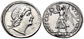 Constantine II, as Caesar, 316-337. Siliqua (Silver, 20 mm, 3.26 g, 11 h), Constantinople, 5th officina (E), 336. Diademed head of Constantine II to r...